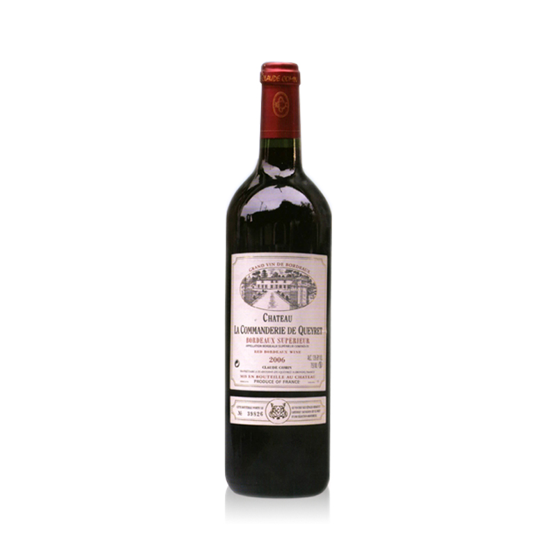 Rode-Wijn-Château-Commanderie-Queret-Supérieur-Bordeaux-Frankrijk