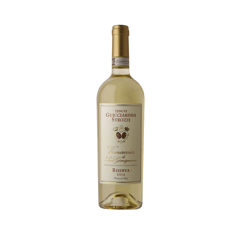 Witte-Wijn-vernaccia-riserva-Guicciardini-Strozzi-San-Gimignano-Italië